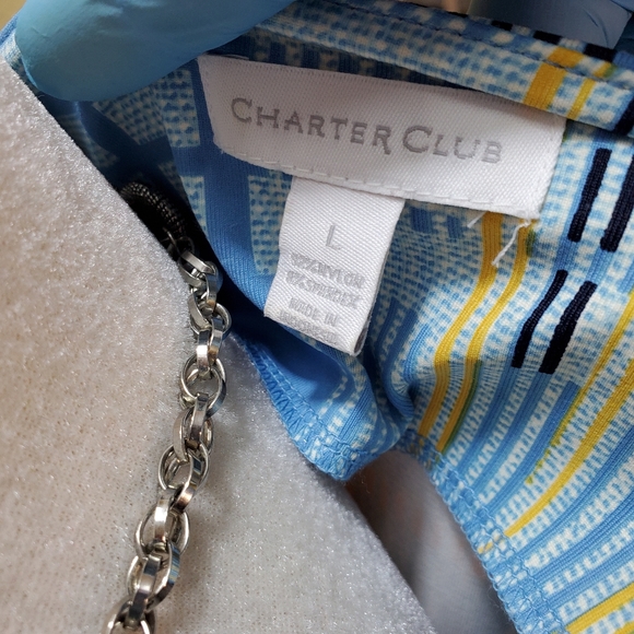 Charter Club 3/4th Sleeve Popover top sz M - Picture 9 of 13